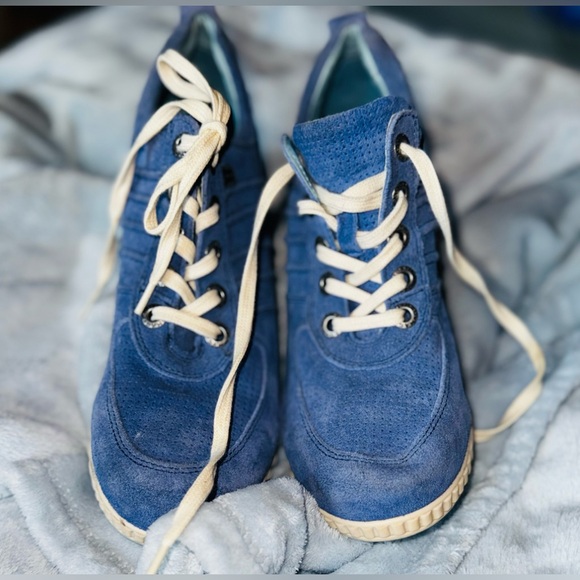 MAG BLUE SUEDE 3in heel shoes size 39 - Picture 3 of 15
